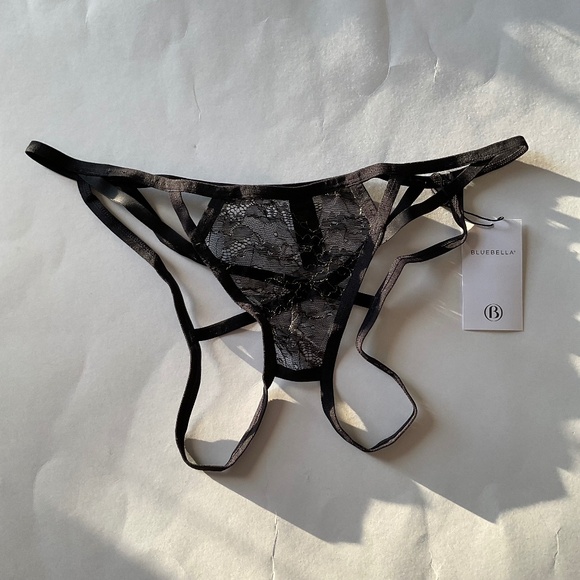 Bluebella Clara Lace Open Brief Black NWT Sexy - Picture 1 of 8